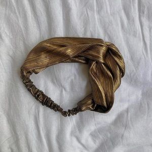 gold metallic headband